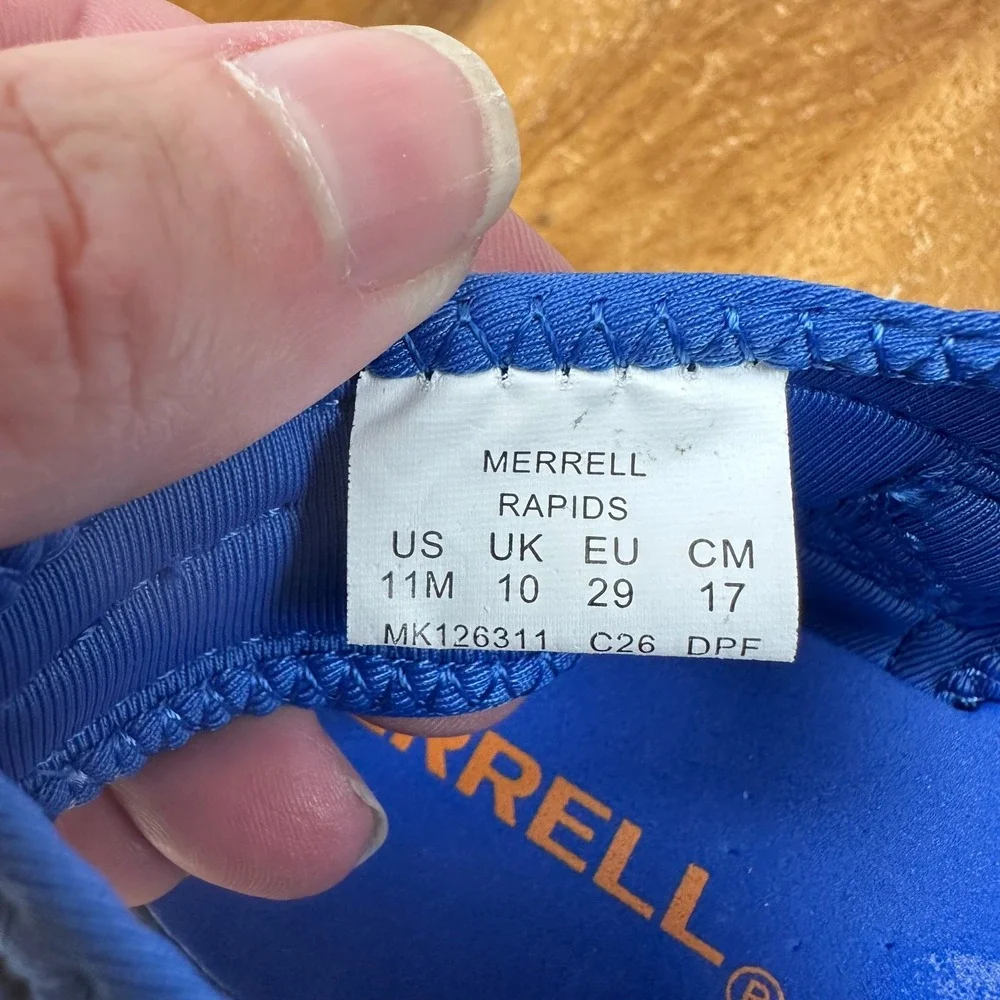 New NWOB Little Kids Merrell Hydro Rapids Hiker Blue Sandals Shoes Size 11 C